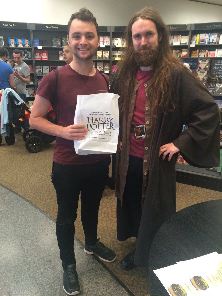 2013jackreed's tweet photo. @waterstonhat picked up my copy of the new Harry Potter book &amp; met Hagrid! Either he's shrunk or I've grown! https://t.co/ytJJC2crvf