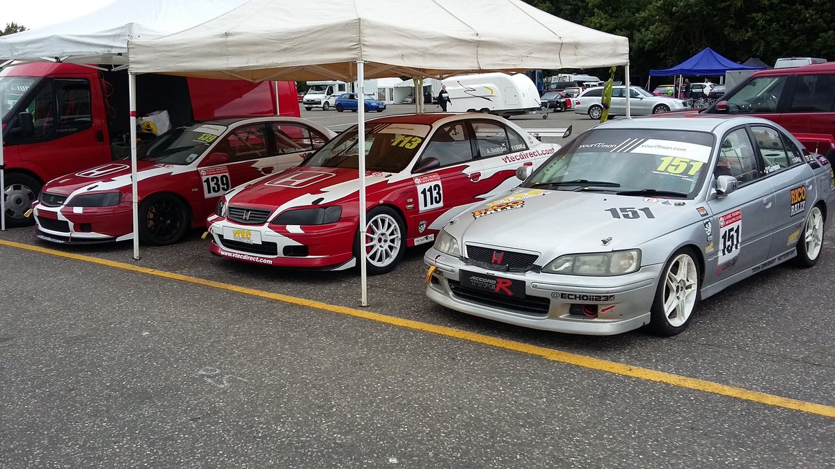 TeamDrivewayM's tweet photo. Hope to improve on yesterday in race 2 today all three accords starting close together @RicoRallyTweets @APMCustoms https://t.co/E3lWx0Z94U