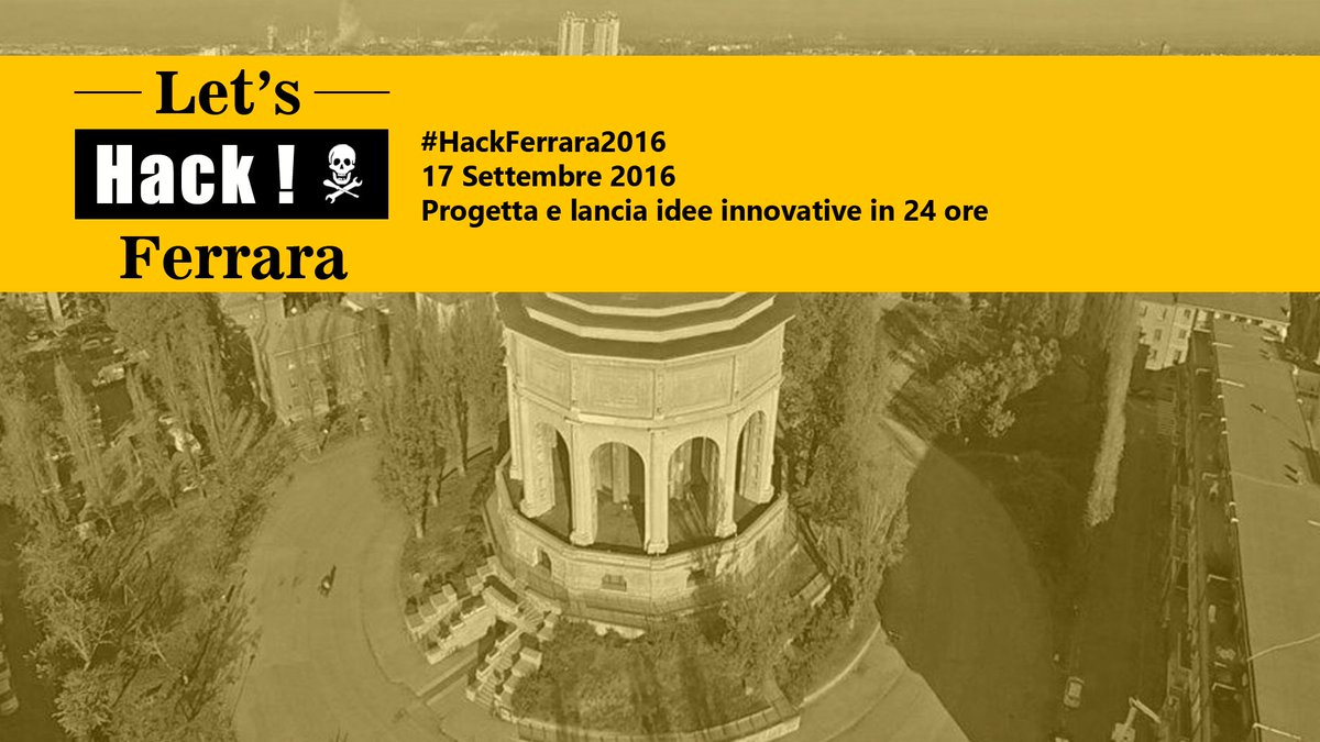 Culturacitta's tweet photo. #HackFerrara2016 informazioni utili per partecipare ad Hackathon su tema sicurezza urbana https://t.co/P0D6mxwp3N https://t.co/c5ThH8ScWx