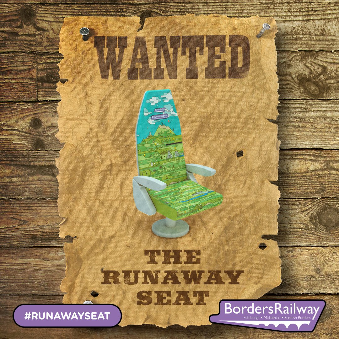 BordersRailway's tweet photo. We need to find our #RunawaySeat can you help us? More clues will be revealed next week! https://t.co/G4VYhr8sJM