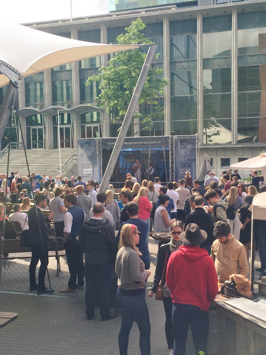 Spinningfields's tweet photo. The atmosphere is electric at @TheOastHouseMcr today! The sunshine came out for #TheTaleOf10K https://t.co/8mR2ovly2K