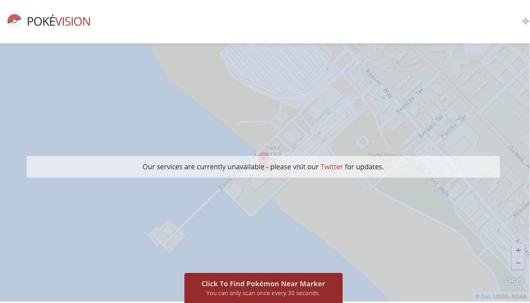 PokemonGoNews's tweet photo. When asked if @PokeVisionGo is down indefinitely, cofounder @YangCLiu replied “it possibly could be." via @Forbes https://t.co/89GKUG61dO