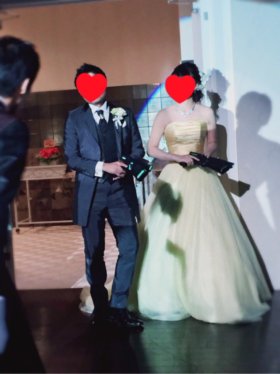 isukagg's tweet photo. 結婚式・披露宴の様子をちらほらと…。
PSYCHO-PASSケーキ、ドミネーターでバルーンスパークと、夫婦の趣味満載でございました。 https://t.co/VnbwiINbk6