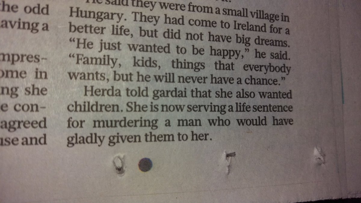 deirdre_flynn's tweet photo. The final paragraph in this story about Marta Herda in the @SundayTimesNews is disturbing https://t.co/bE8XeBJllJ