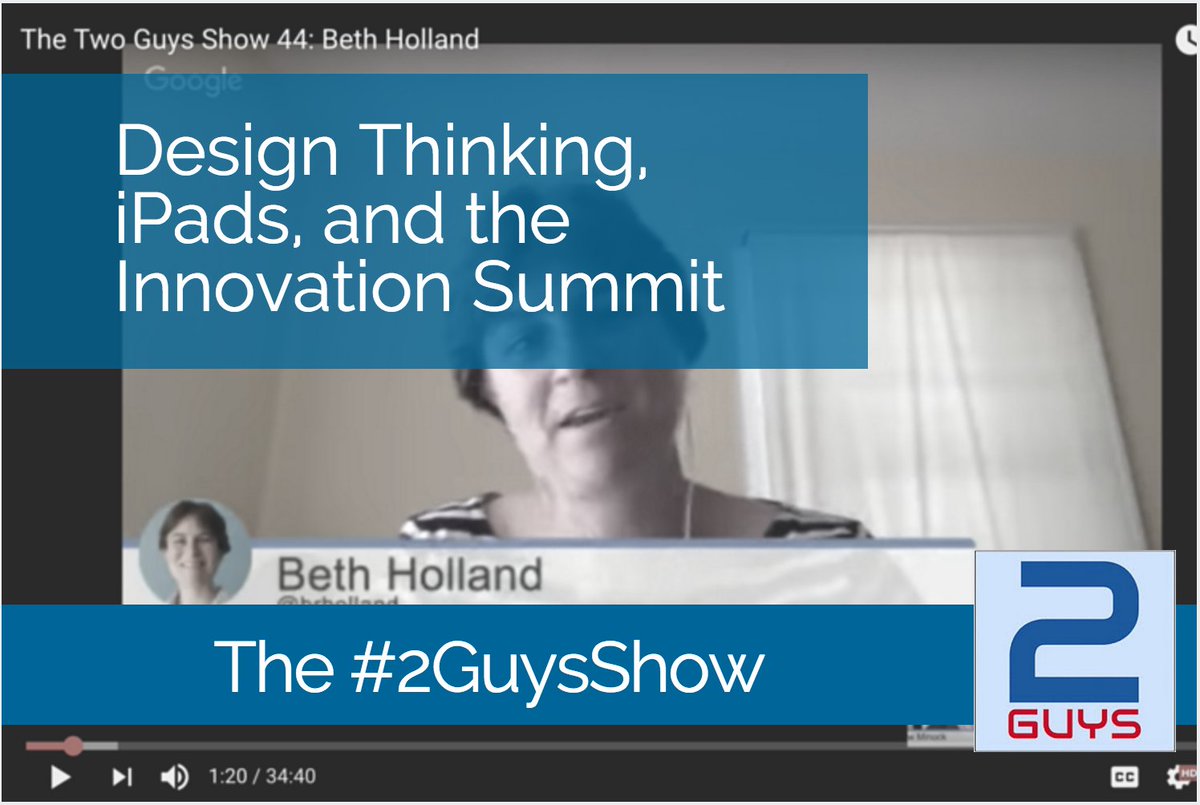 EdTechTeacher21's tweet photo. Design Thinking, iPads, and the Innovation Summit โ @brholland on the #2GuysShow https://t.co/IkfXZjjAy3 #dtk12chat https://t.co/WM6ivdEg2K
