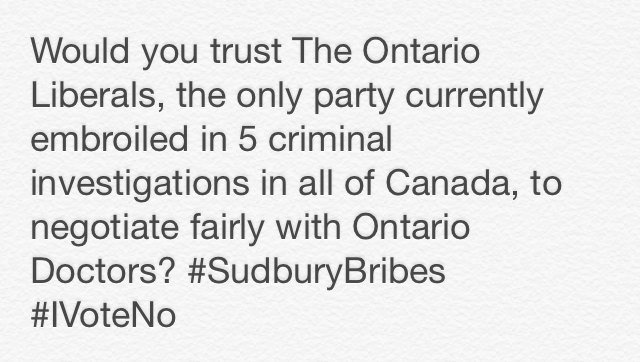 coopge's tweet image. @TheRealDrSue @TTLHealthLaw @OntariosDoctors @OMSAofficial @CFMSFEMC @CMA_Docs #Deletemail  #Sudburybribe