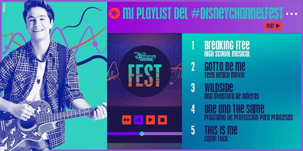 CinecolorCol's tweet photo. .@MichaelRonda nos comparte su playlist elegida de las Películas Originales de Disney Channel. #DisneyChannelFest https://t.co/2aIATusKWr
