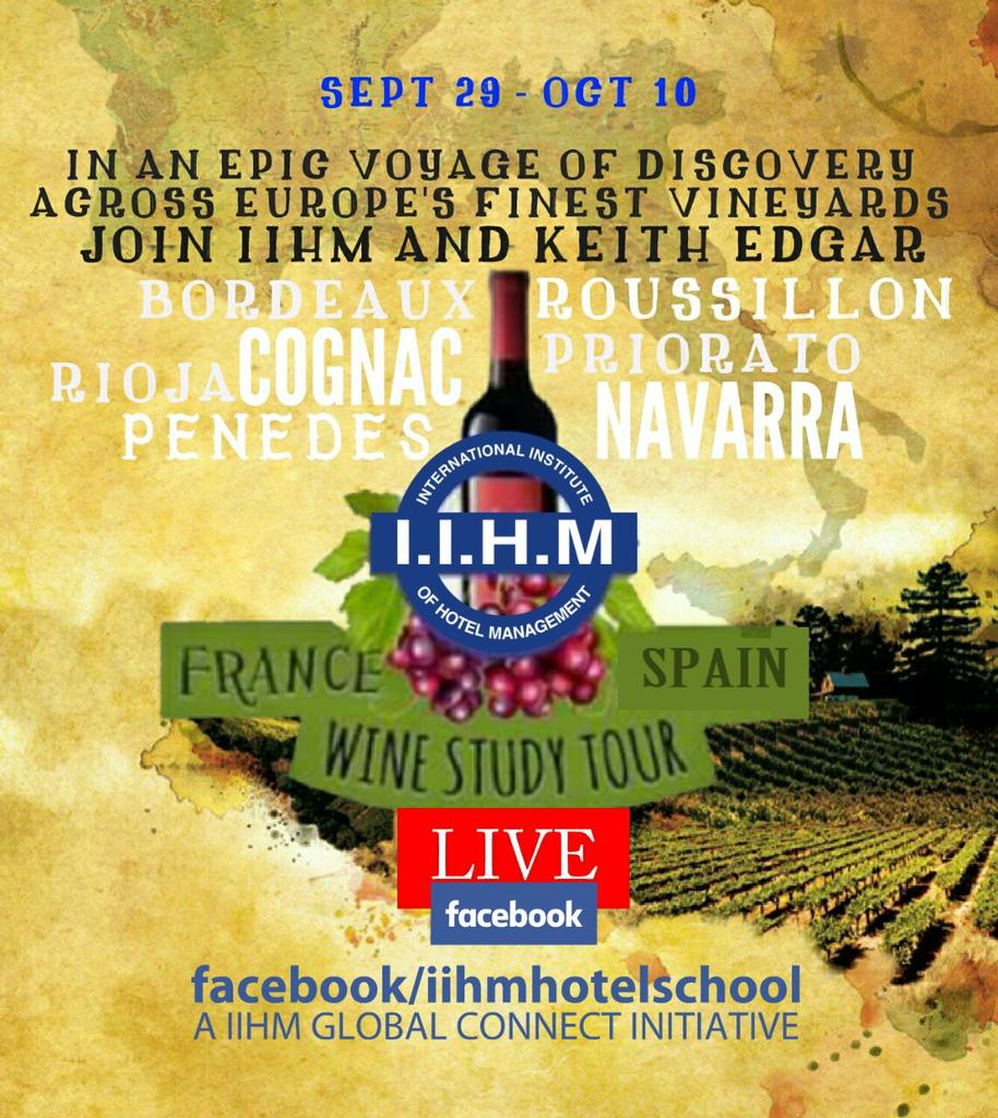 ajitfnb's tweet photo. #IIHMEuroWineTour is all about #vine #wine &amp; #wine #sommeliers visit #France &amp; #spain with #wineguru @keithedgar1 https://t.co/vgF86xYPcr