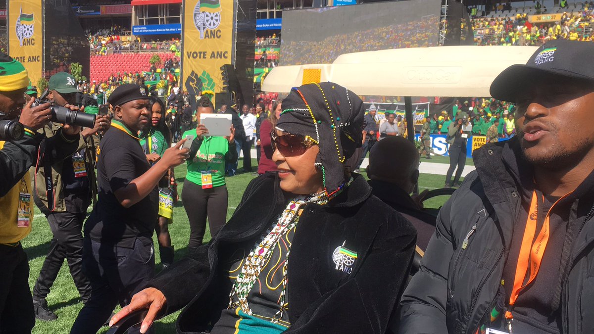 JacaNewswatch's tweet photo. #SiyanqobaRally ANC Stalwart Winnie Madikizela-Mandela has just entered.STm https://t.co/KiLZnO4ydJ