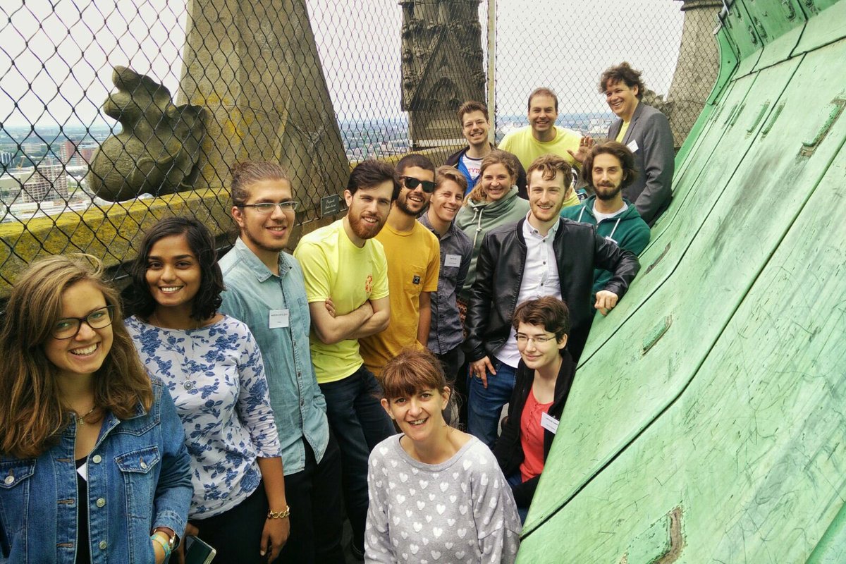 EHYD2016's tweet photo. The DomToren climbing crew this morning. #ehyd #sorelegs https://t.co/nyfaopbWzA