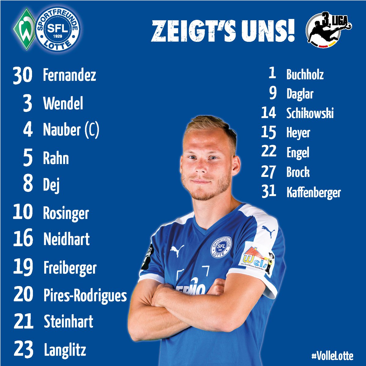 SF_Lotte's tweet photo. Um 14 Uhr geht's endlich los für die Sportfreunde in der @DFB_3Liga!
#svwsfl #3liga #zeigtsuns https://t.co/xm2YDkGawB