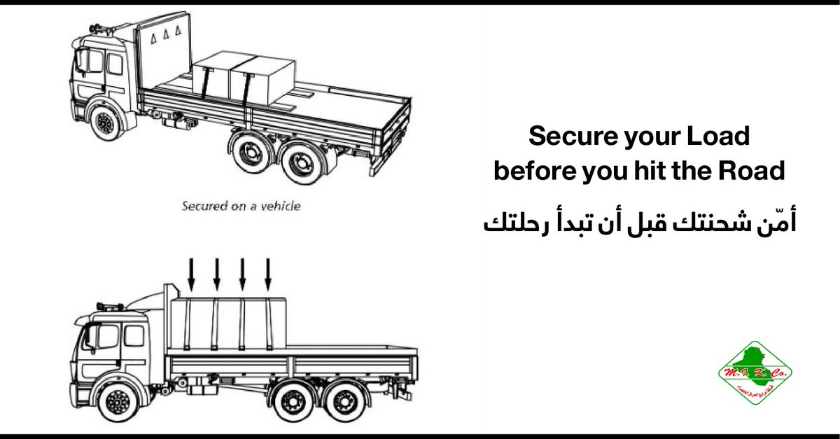 MarabaAliraq's tweet photo. "Secure your load before you hit the Road"

" أمن شحنتك قبل أن تبدأ رحلتك "

#working_safely #HSE
#MIK
#Media_Unit https://t.co/uEXNxN0two