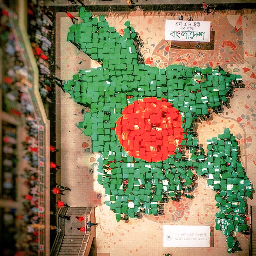 ShamikSen's tweet image. &quot;Human map of Bangladesh at North South University, Bangladesh!&quot;

#NorthSouthUniversity
#Bangladesh
#HumanMap
