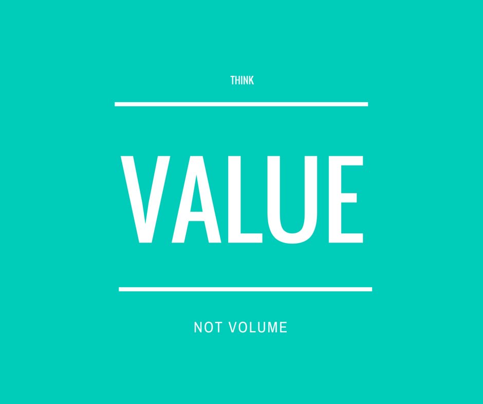 JazRabadia's tweet image. It&apos;s not about delivering volume, it&apos;s all about delivering value! - what it is that you do everyday? #ThinkValue