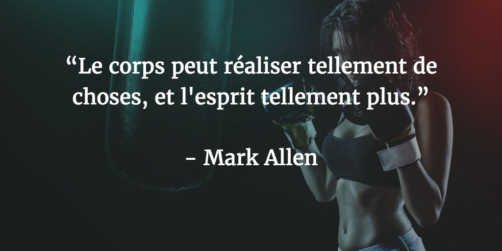 Sportizy's tweet photo. “Le corps peut réaliser tellement de choses, et l'esprit tellement plus.”
- Mark Allen https://t.co/ajs2MSceE5