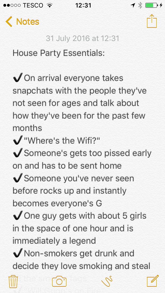jamesT_2205's tweet photo. Is it even a house party without this checklist? https://t.co/5O71yfzgG4