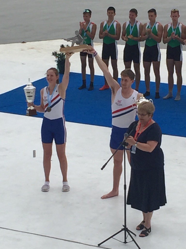 PhelpsAnnamarie's tweet photo. Storming performance across the whole team medals and cups galore!! @GBRowingTeam #Coupe 😎🏆🏅😎🏆🏅THANK YOU #Poznan https://t.co/2uKbMo6xxt
