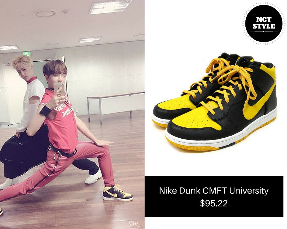 NCT_Style's tweet photo. 160730 [NCT Haechan NAVER Starcast &amp; 'Taste The Feeling' MV Style] - $95.22 Nike Dunk CMFT University https://t.co/CrrMXzJfRB