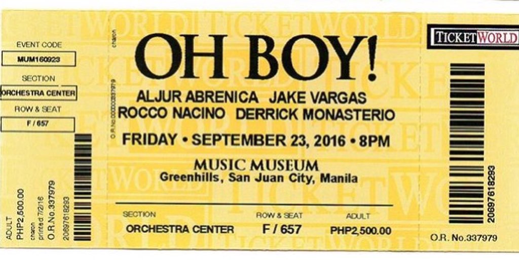 Jhake Angelo Vargas (@jakevargasworld) on Twitter photo Buy your tickets now!👌
OH BOY concert this September 23, 2016💋
© <a href="/dreamstarevents/">Dreamstar Events</a> @ArtistCenter <a href="/gmanetwork/">GMA Network</a> Buy your tickets now!👌
OH BOY concert this September 23, 2016💋
© <a href="/dreamstarevents/">Dreamstar Events</a> @ArtistCenter <a href="/gmanetwork/">GMA Network</a>