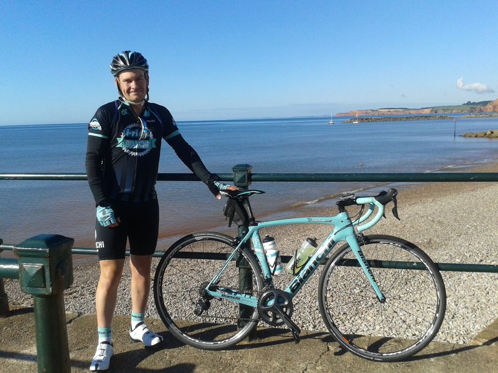 CB_cycles's tweet photo. At the start of my ride today early this morning at Sidmouth. Riding the #TOB2013 to Haytor this time #ukcyclechat https://t.co/zdnBr5AjbX