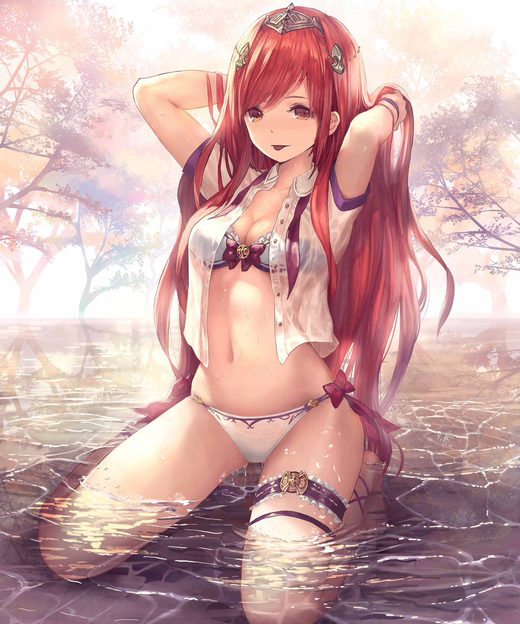 虫麻呂 水着アンリエット描きました W