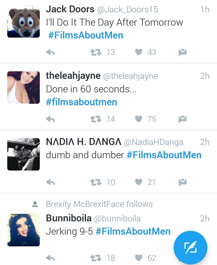 manumiss1on's tweet photo. There seems to be some difference between #FilmsAboutMen and #FilmsAboutWomen.
#FeminismIsHate 
@Aktivarum https://t.co/o7IF0ax1ix