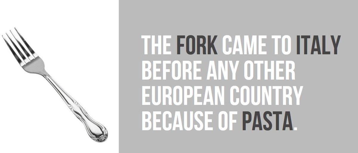 AlgheroChorley's tweet photo. #ItalianFacts: The fork came to Italy before any other European country because of pasta. @PastaChannel @fork https://t.co/X2JzP8xomn