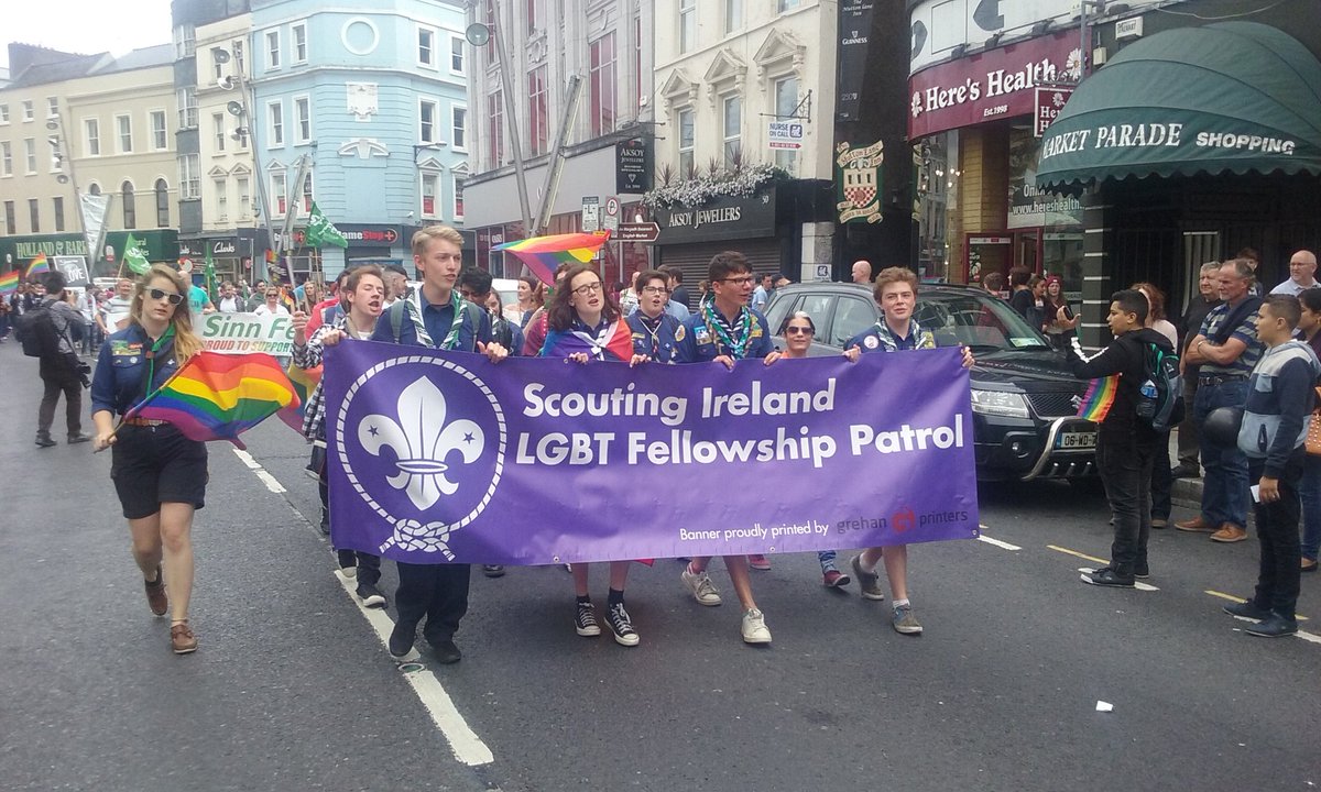 ScoutingJohnIE's tweet photo. @ScoutingIreland in @corkpride with @LGBTpatrol #scout #scouting4all https://t.co/7FLTyni5MK
