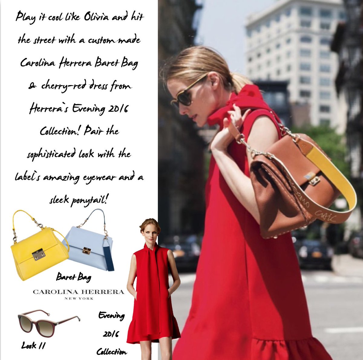 Style Hog on X: Play it cool like #OliviaPalermo and hit the street in a  cherry-red #Herrera dress & Baret bag #streetstyle #style   / X