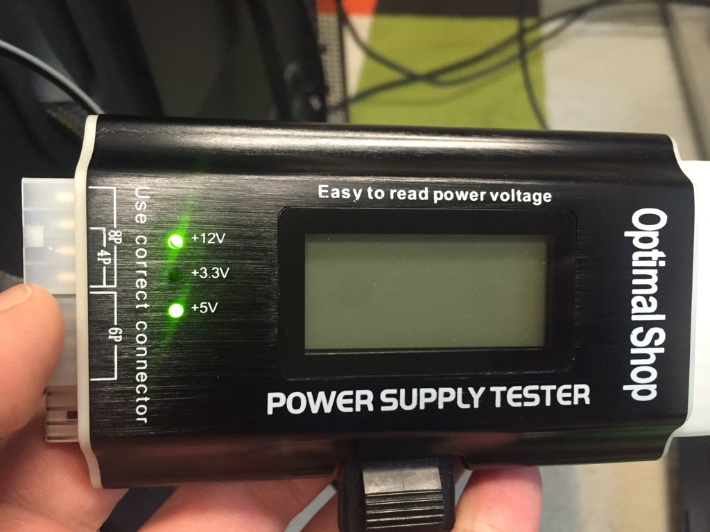 CheapyD's tweet photo. I guess this means the power supply is ok? #pcpcpc https://t.co/IJnqsZkg0K