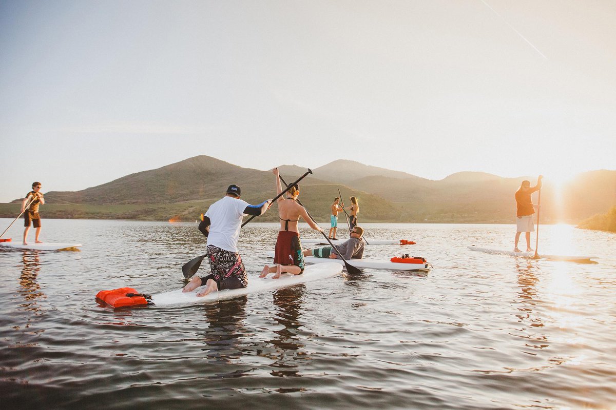 VisitUtah's tweet photo. Jordanelle Reservoir, just outside @VisitParkCity, is one of the best places to go stand up paddleboarding in Utah https://t.co/mlmPJ8S2Q2