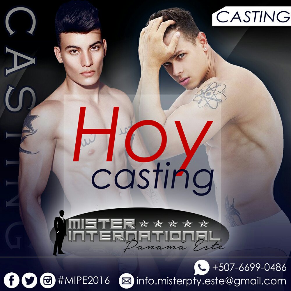 MisterIntPanEst's tweet photo. #Casting #MIPE2016 Hoy31/Jul. Ginter Academy Plaza Tocumen, horario de 2pm a 5pm. Info al 66990486 #MisterPanamáEste https://t.co/dlldcLGCTo