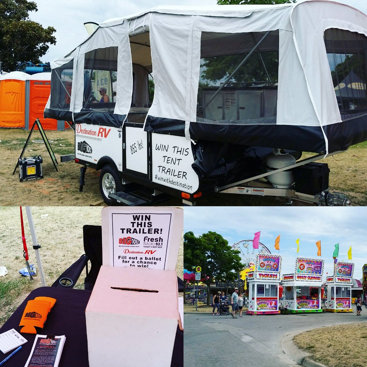 big101barrie's tweet photo. Visit our booth at #Kempenfest to enter to win this tent trailer from #DestinationRV! https://t.co/XcxNnixaOv