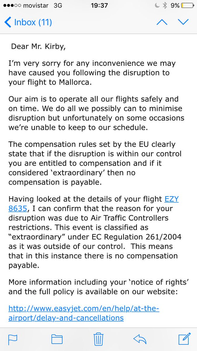 Easyjet you cancel flight after 4 hour delay staff tell us to re book any economy flight u would emburse ? <a href="/easyJet/">easyJet</a>