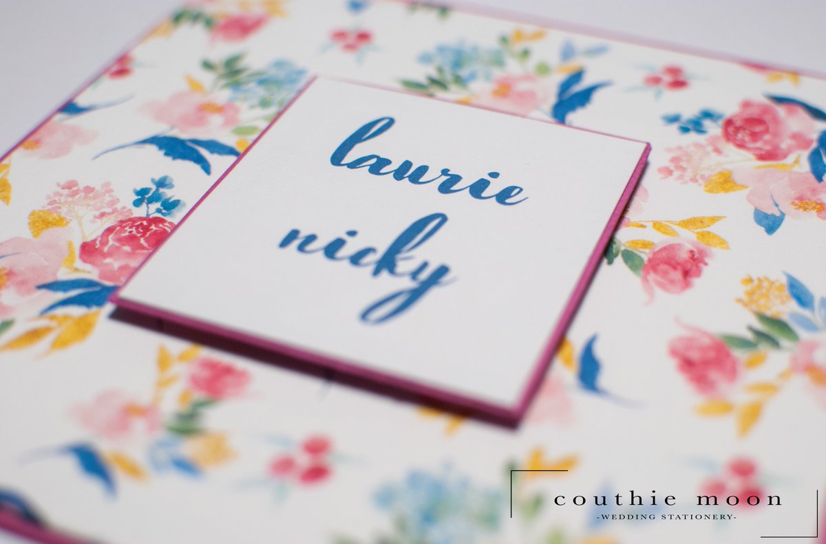 Working on more wedding stationery today, using fabric printing. Here's a lovely summery invitation #Weddings #Bride