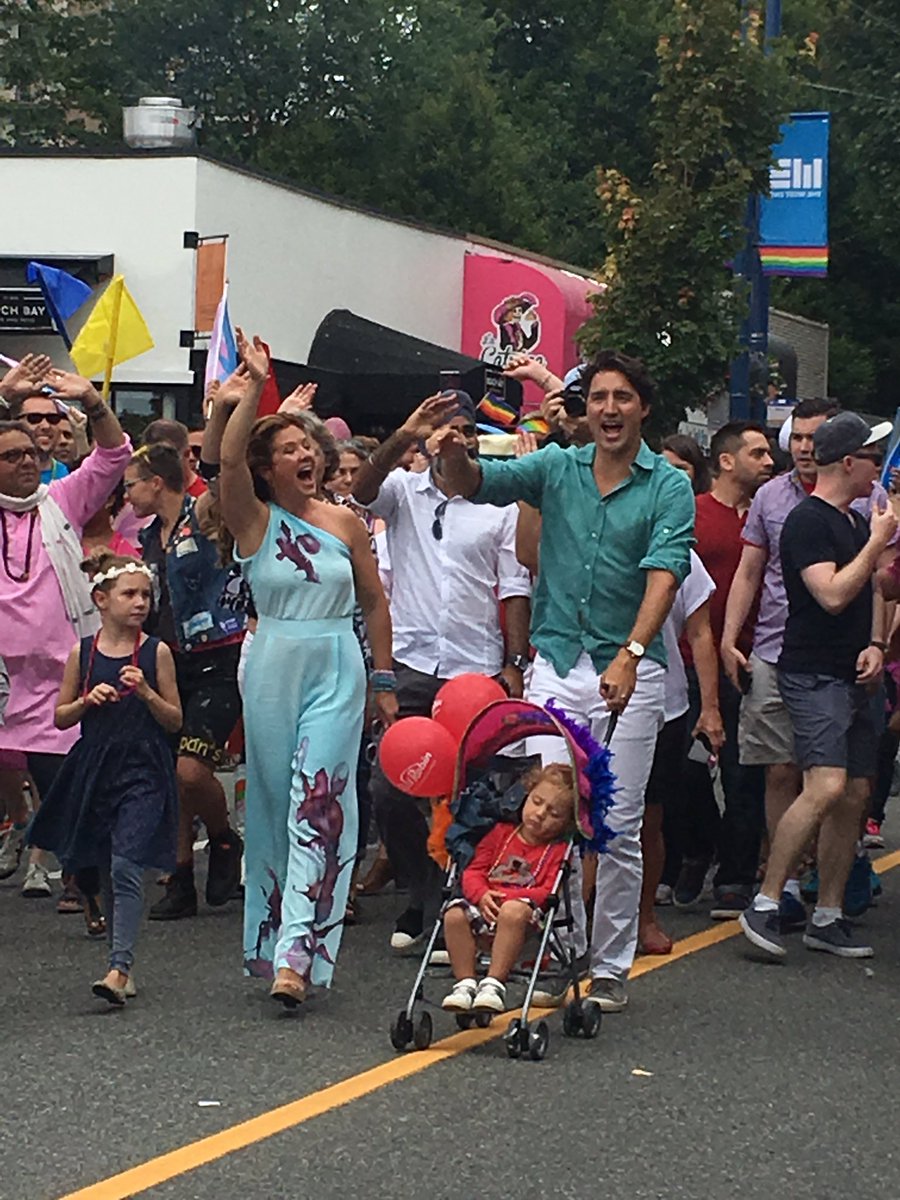 rhymeswpretzel's tweet photo. Trudeau says Canada doesn't need tolerance, needs love and acceptance #VanPride2016 parade #yvr https://t.co/6FLEWE4jRQ