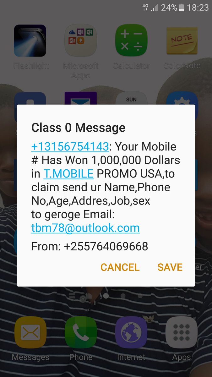 CharlesZanny's tweet photo. @VodacomTanzania  Tafadhali fuatilieni hiyo namba inayotuma message za ajabu. Huwezi kushinda pesa usiyoshindania. https://t.co/5wsIKMZYjz