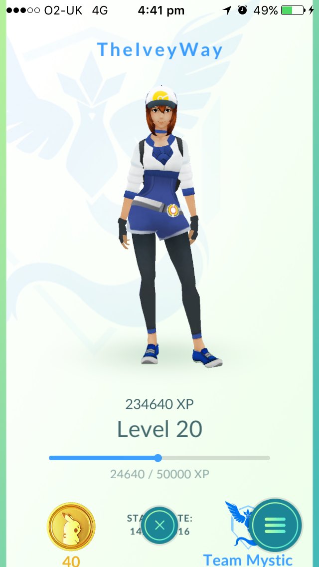 IveyCosta's tweet photo. LOVE that I can customise now. #TeamMystic! 💙 @MysticPGO @TeamMysticPGO @LDNTeamMystic @GoTeamMystic @BlancheLeader https://t.co/LZSqJBdNuR
