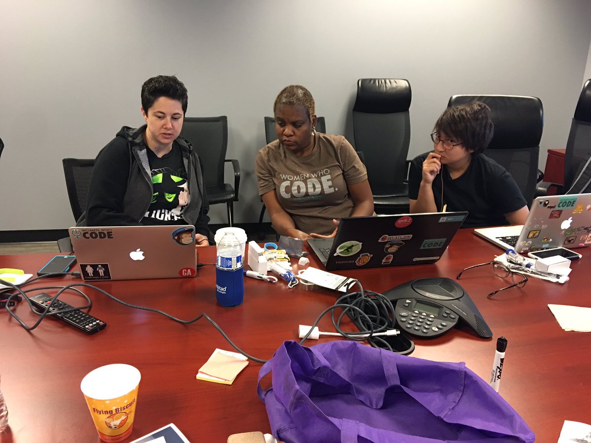 UIBusyBetty's tweet image. #WWCode #WWCATLHack  MetaGnome preparing presentation