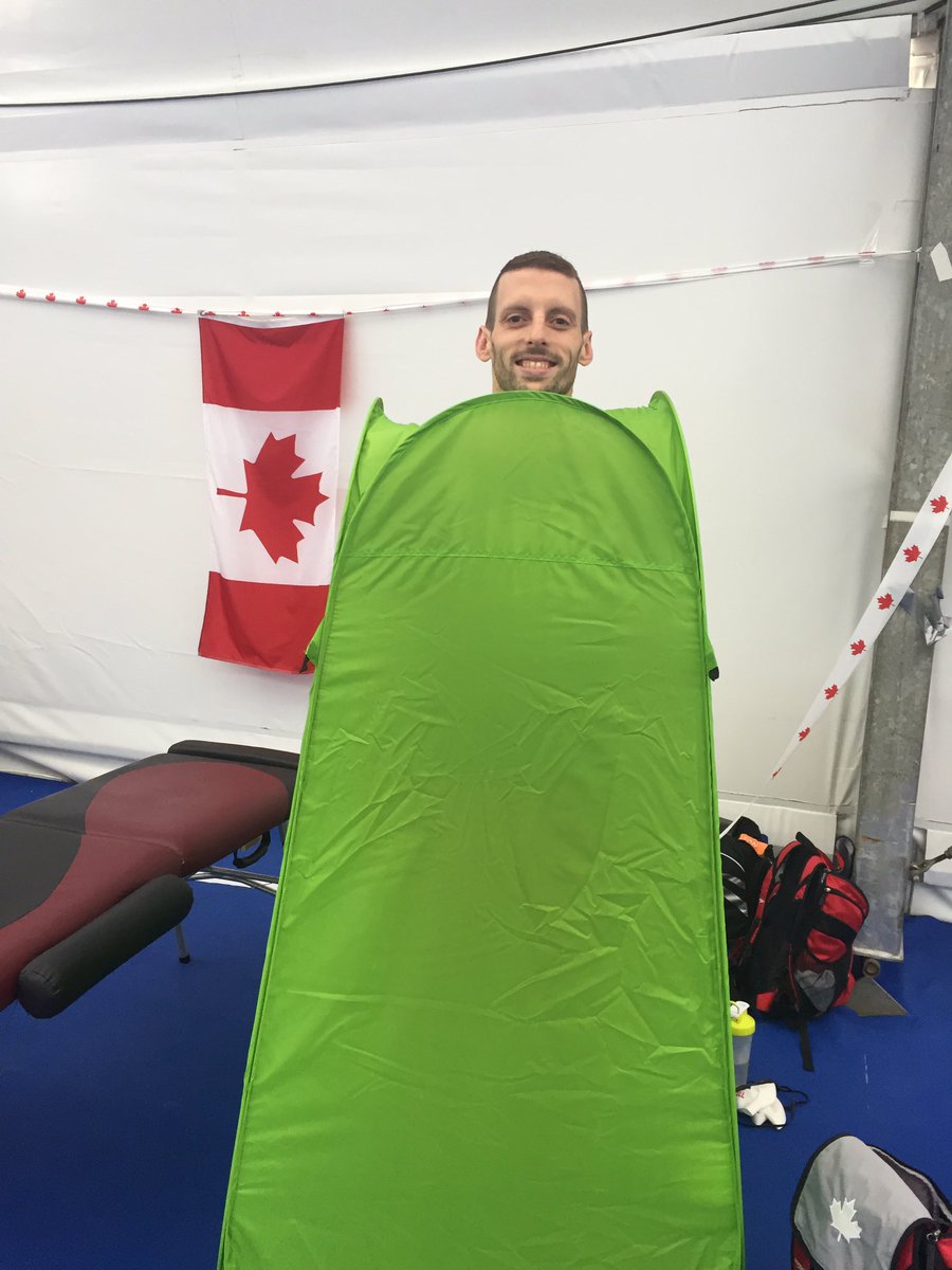 cochraneryan's tweet photo. We made some adjustments to the changing tent #tallpeopleproblems https://t.co/CjhdRhhKgr