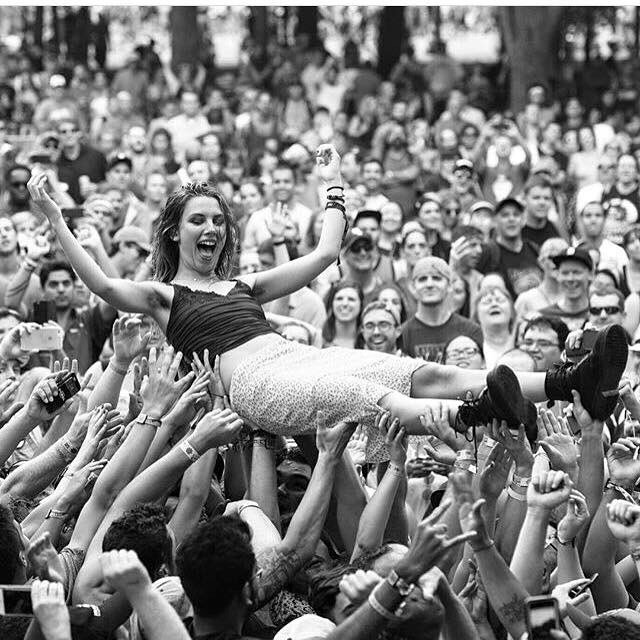 When you go for a crowd surf and couldn't give a &%Â£ that you put ...