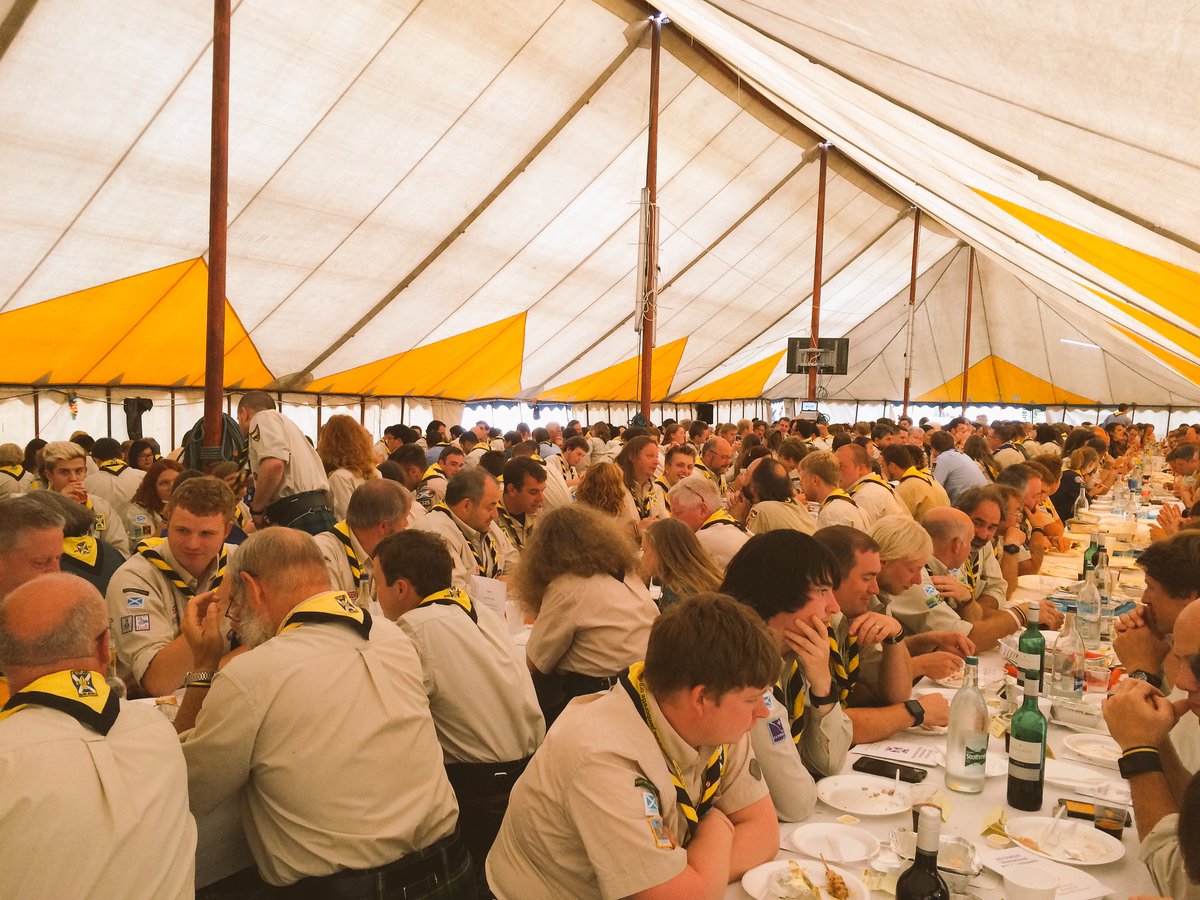 Staff dinner at end of Blair Atholl Jamborette <a href="/BAJamborette/">Blair Atholl Jamborette</a>. Missing you guys already. #blairfamily