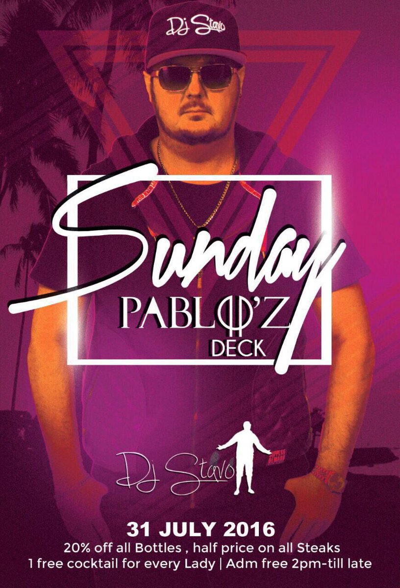 pablozvipclub's tweet image. Come through !! @Dj_Stavo on the decks tonight💃🏽 don't miss out on the specials #pablozdeck