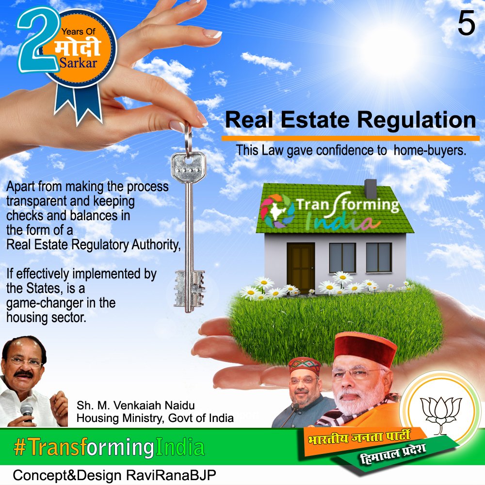 #RealEstateRegulation which seeks to protect home-buyers @MVenkaiahNaidu @narendramodi @PMOIndia @BJP4Himachal