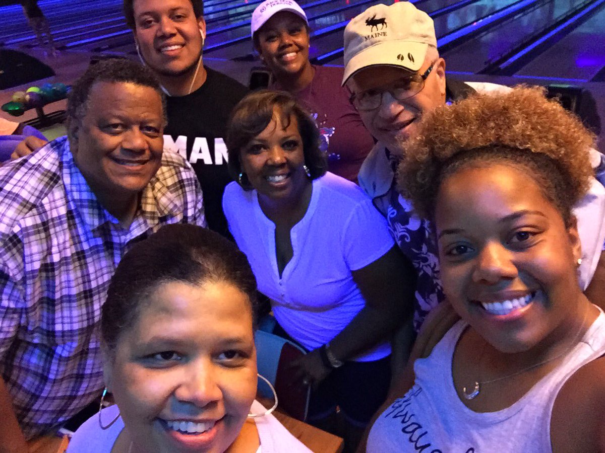 Bowling with my family. Ain't life grand