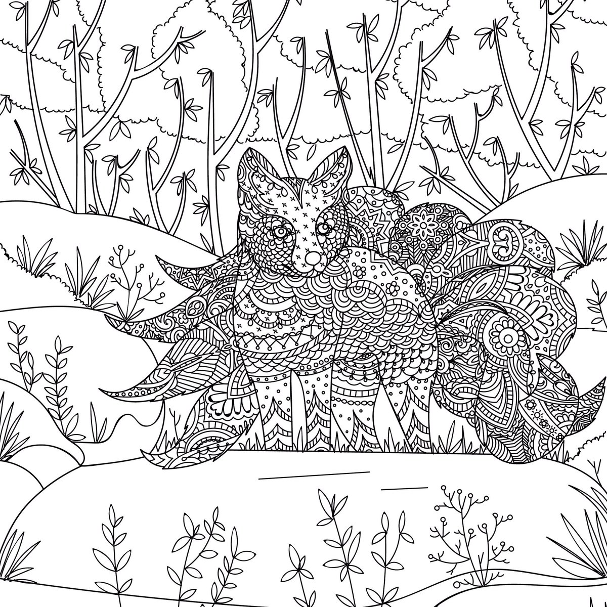 lacybloombooks's tweet photo. Silver Fox-from my coloring book Bad Ass Goddess. Please help my Campaign: https://t.co/6qb0LUGJZ1 #KickstarterFest https://t.co/eWswNwEkyE