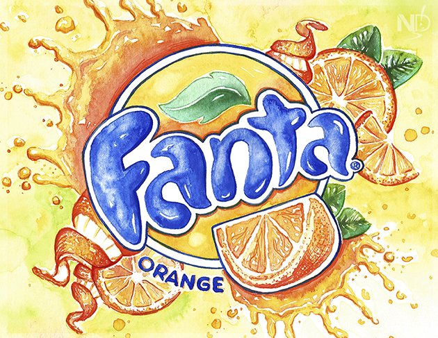 veronika_neto's tweet photo. My finished #FantaDesign for @FantaBelgie.
#watercolor #fanta #orange #label #design #illustration #art #VND https://t.co/g0N5Y89yg3