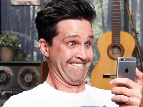 Mythical's tweet photo. When you snapchat your friend about how excited you are that #GMM is back tomorrow: https://t.co/0K9zo3qpfO