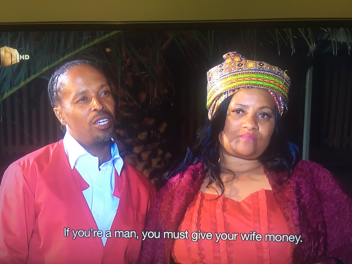 UncleThato's tweet photo. This, in short, sums up a universal truth that is often ignored. MoneyMoneyMoney...MONEY! #OurPerfectWedding #OPW 😂😂 https://t.co/KSr5cRETrj