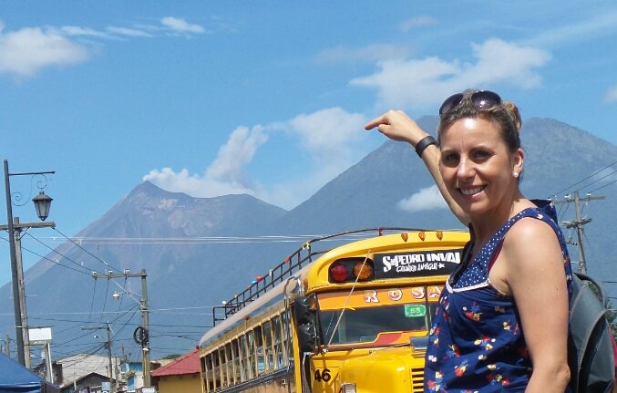 Geoggersthom's tweet photo. Lesson planning in Guatemala #smokingvolcano #culture #geography @PlantbrkSchool https://t.co/LF3NYe3K07